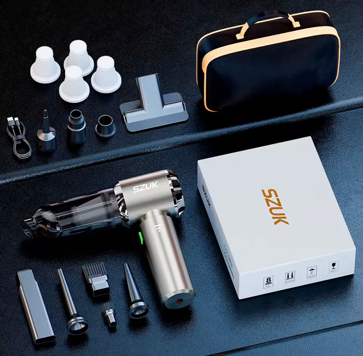 Mini Aspirateur Sans Fil 98500Pa - Portable et Puissant pour Voiture et Maison