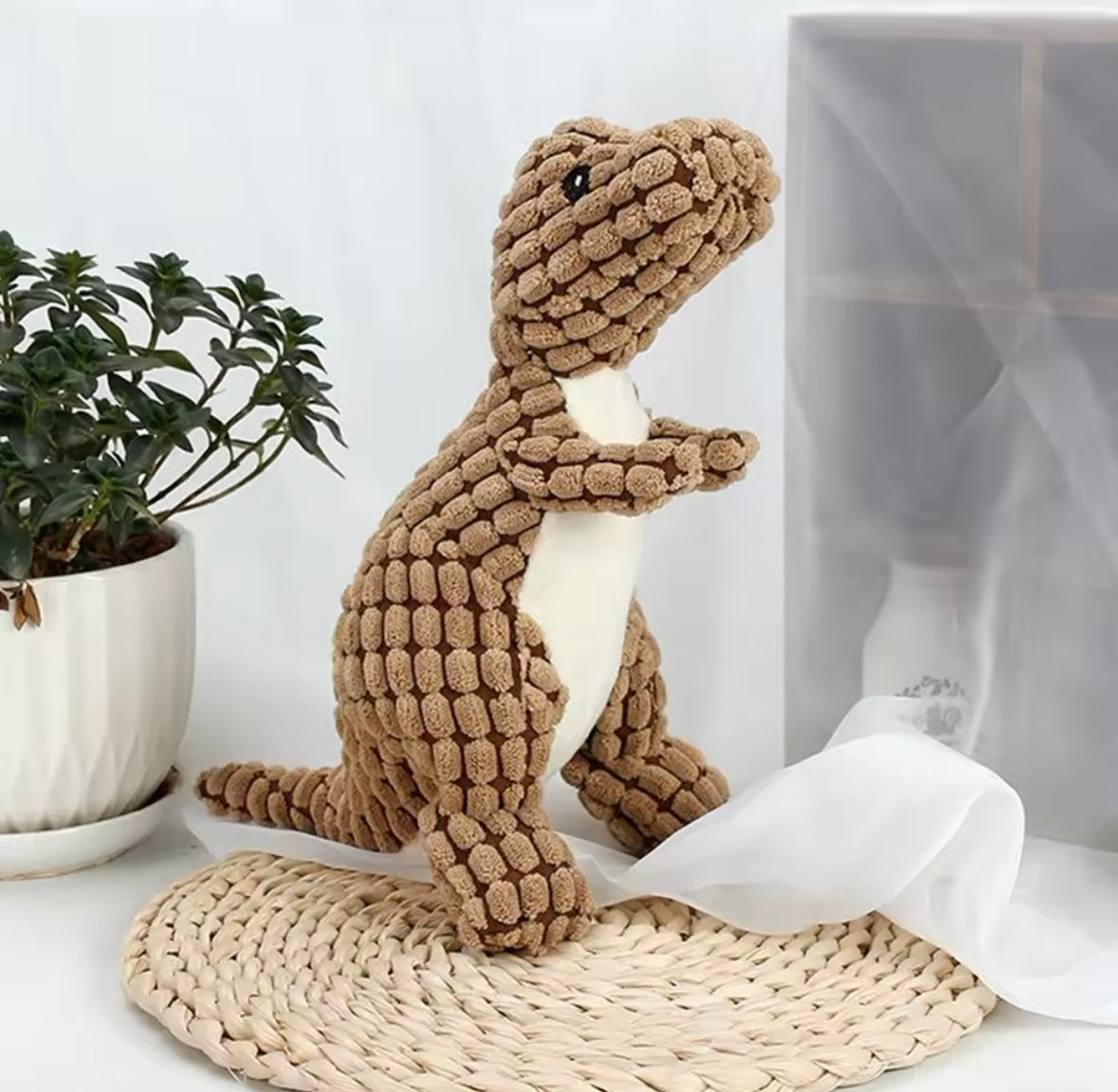 Jouets de dinosaure en peluche pour animaux de compagnie - Amusez vos pets!