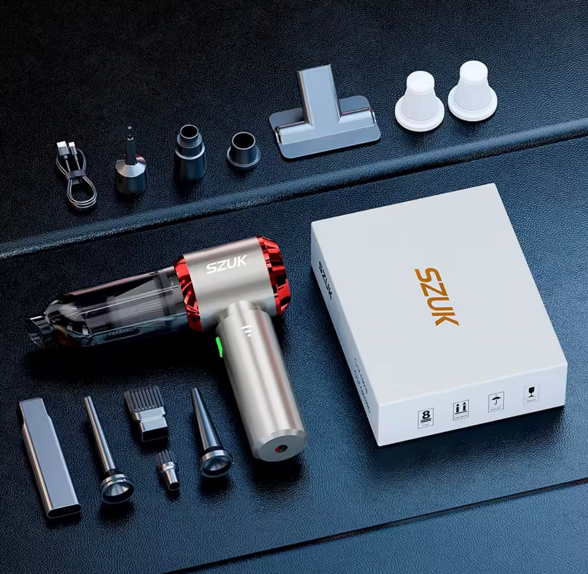 Mini Aspirateur Sans Fil 98500Pa - Portable et Puissant pour Voiture et Maison