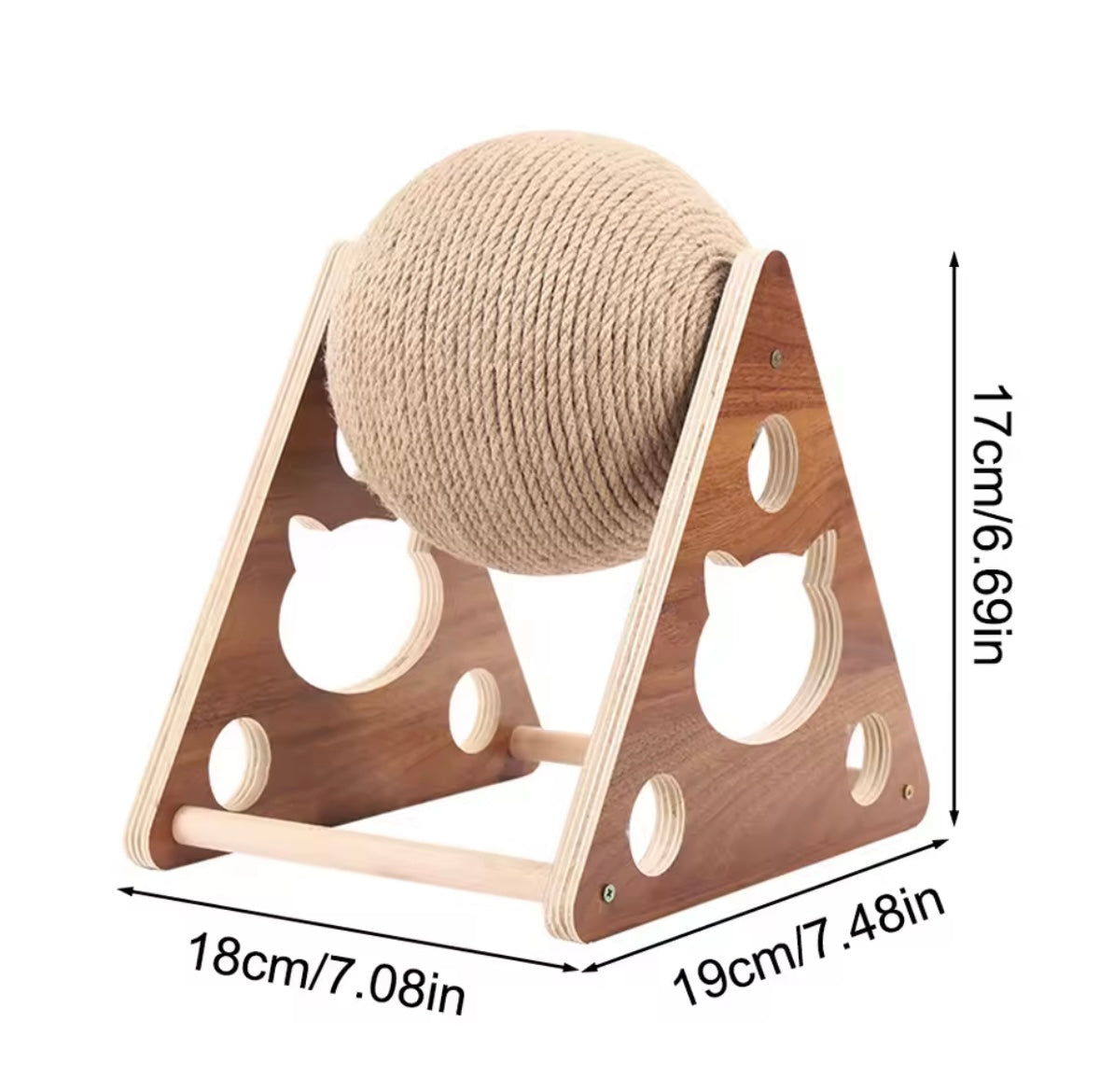 Balle à gratter pour chat en Sisal - Jouet d'exercice interactif