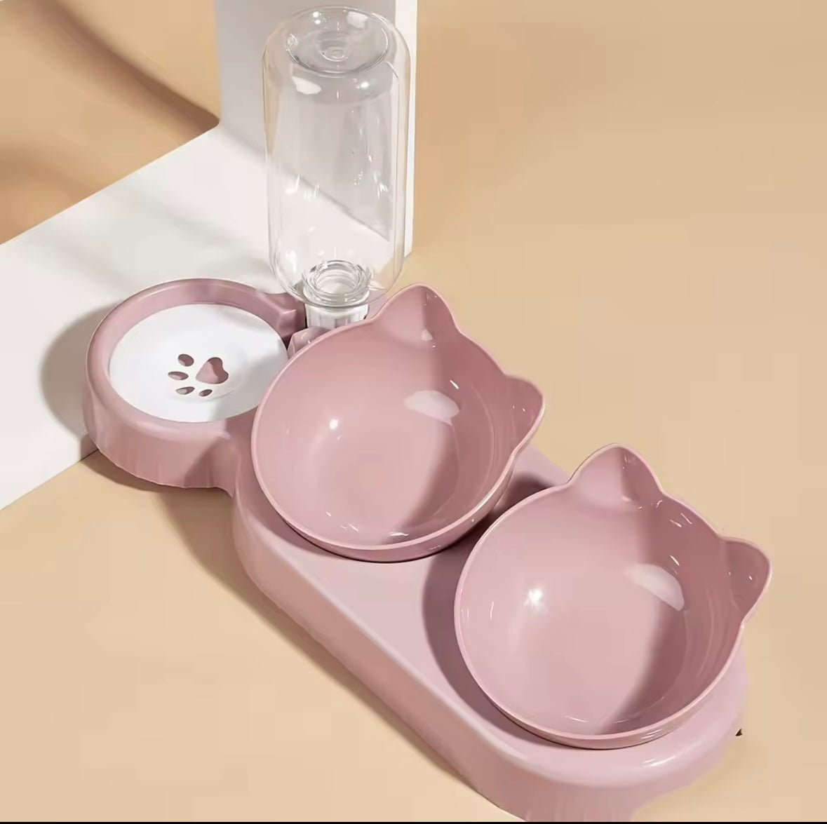 Ensemble de bols à eau et à nourriture pour animaux de compagnie avec mangeoire