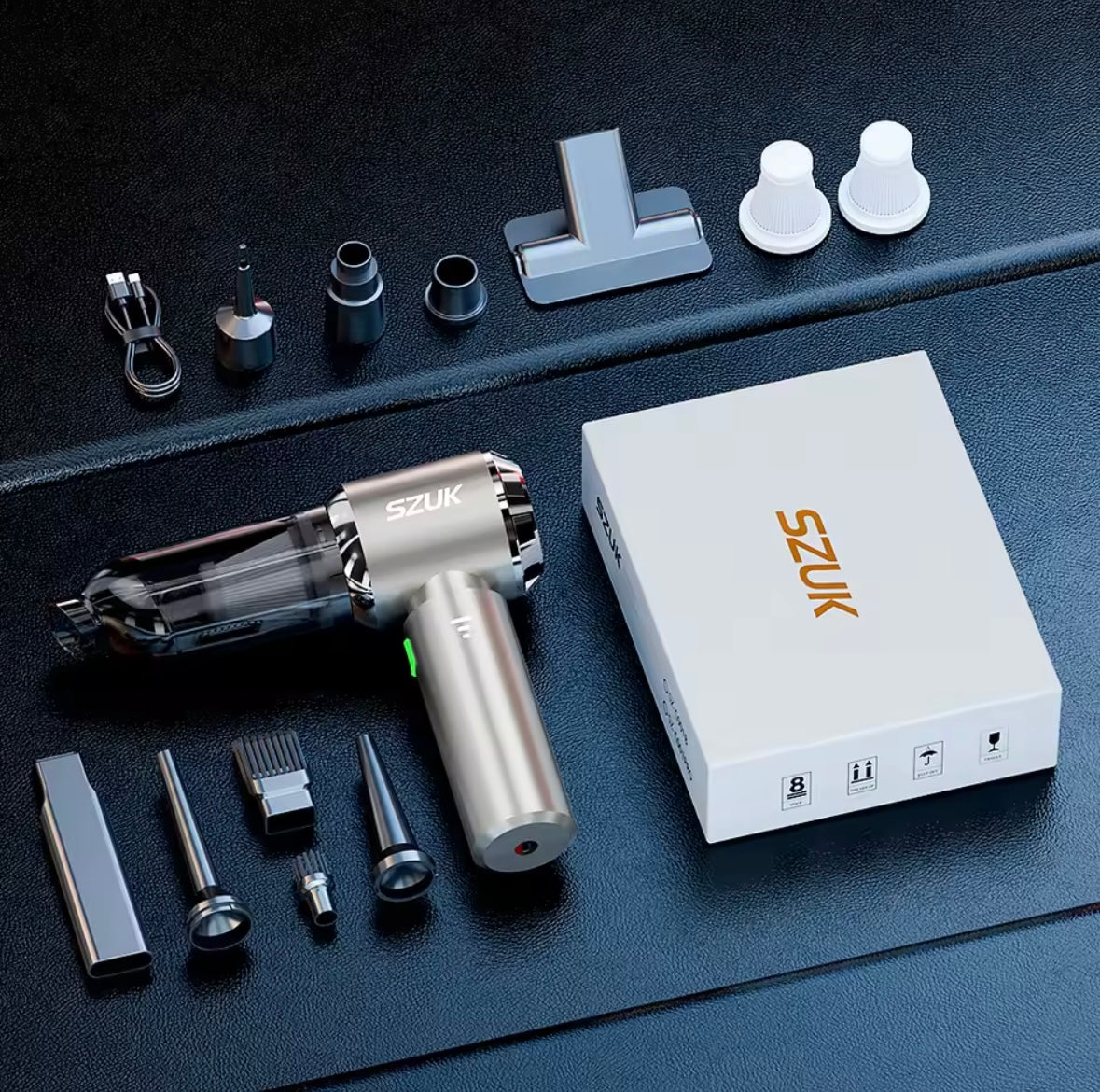 Mini Aspirateur Sans Fil 98500Pa - Portable et Puissant pour Voiture et Maison