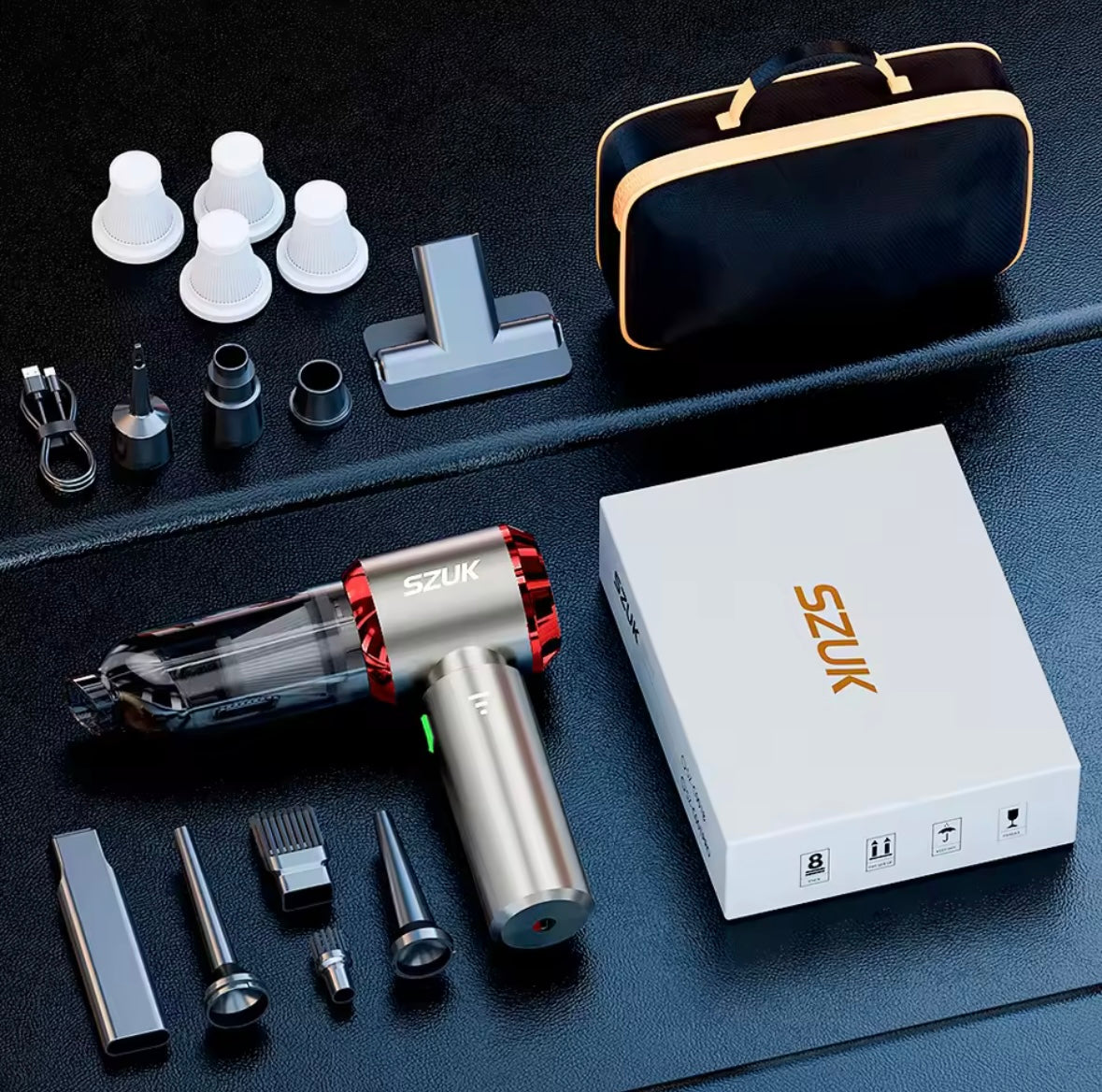 Mini Aspirateur Sans Fil 98500Pa - Portable et Puissant pour Voiture et Maison